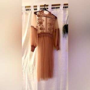 Vintage tulle see through dress